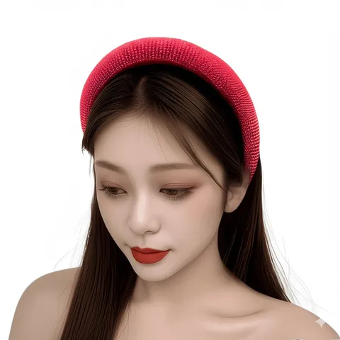 Chinese Style Crystal Rhinestone Hair Band Headband Scrunchie Set Women Hair Accessories New Year Hair Styling