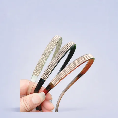 Rhinestone Headband Anti-slip Hair Hoop Sparkling Crystal Hair Accessories For Women Fashion Daily Headwear