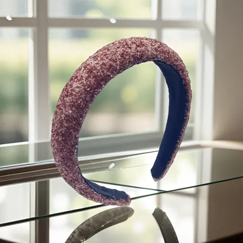 Fashion High Cranial Top Headband Wide Crystal Crushed Stone Hair Hoop Elegant Hair Accessories For Women