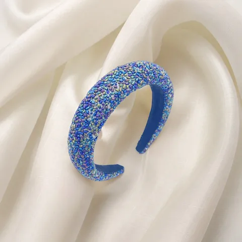 Wide Brim High Crown Headband Rhinestone Sparkling Crystal Hair Band Daily Fashion Women Hair Accessories