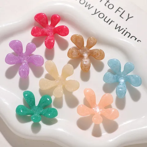 Accessoires de Bijoux DIY en Résine Florale Faux Jade Dégradé Pour Fabrication de Boucles d'Oreilles Porte-clés Breloques en Résine