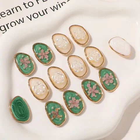 French Elegant Pearl Camellia Flower Epoxy Resin Alloy Charms For DIY Earrings Keychains Jewelry Making Findings Handmade Craft Supplies