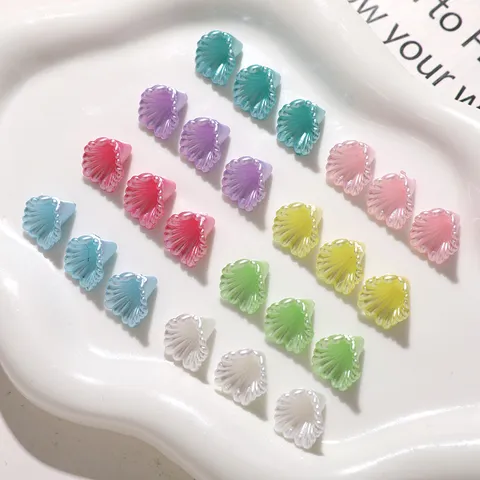Breloques en Acrylique à Fleur de Trompette Nacrée d'Été Écussons en Résine Plastique en Forme de Petites Fleurs pour Boucles d'Oreilles Bricolage Accessoires Cheveux Bracelet