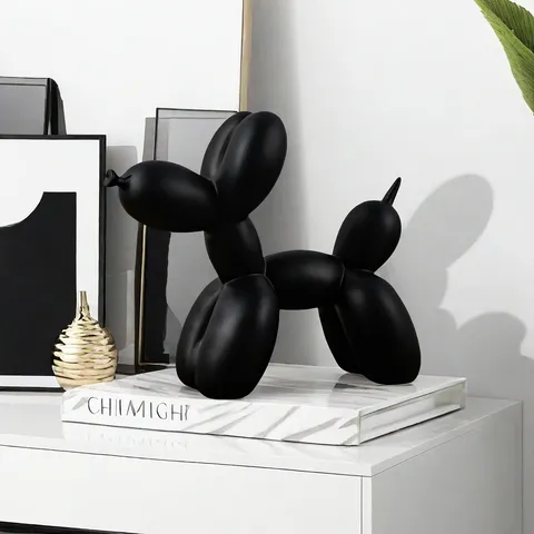 Modern Minimalist Creative Resin Balloon Dog Figurine Nordic Home Decor Living Room Wine Cabinet Ornament Art Sculpture