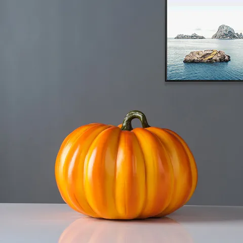 Simulation Harz Kürbis Figur Halloween Heimdekoration Ornament Amerikanischer Landhausstil Desktop Dekor Requisite