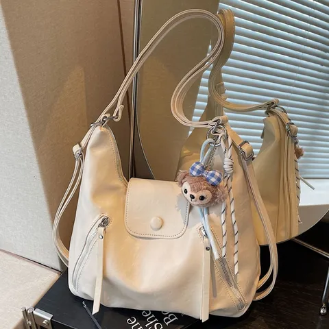 Sac Cabas Décontracté en Cuir PU pour Femmes Sac à Dos d'Épaule Mode Multifonctionnel Grande Capacité Sac à Main Quotidien