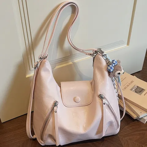 Sac Cabas Décontracté en Cuir PU pour Femmes Sac à Dos d'Épaule Mode Multifonctionnel Grande Capacité Sac à Main Quotidien