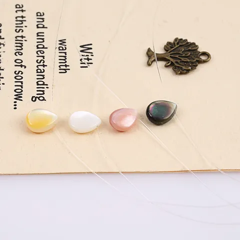 Korean Style Natural Shell Pearl Transparent Fishing Line Invisible Clavicle Necklace Mermaid Tears Fashion Jewelry