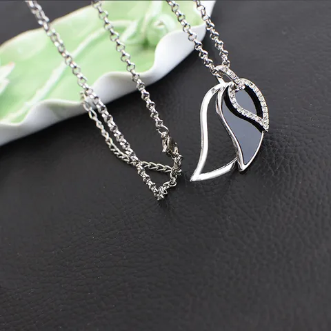 Long Sweater Chain Rhinestone Alloy Necklace Women Multi Layer Thai Silver Necklace Geometric Pendant Jewelry Gift