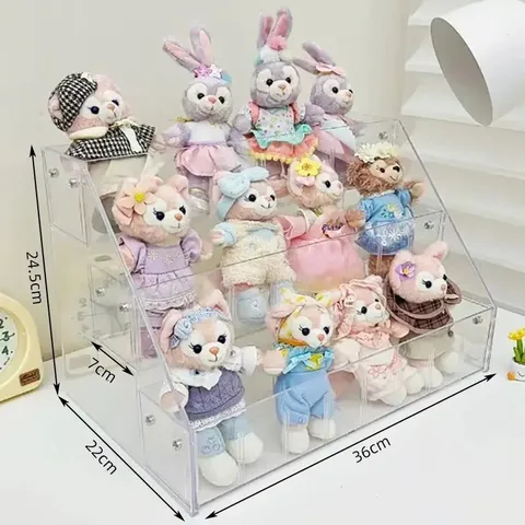 Soporte de Exhibición Escalonado de Acrílico Transparente Caja de Almacenamiento Clara para Cajas Ciegas Figuras de Acción Muñecas Organizador de Escritorio