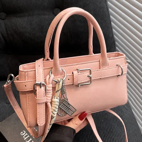 Large Capacity PU Leather Shoulder Bag For Women Fashion Retro Versatile Casual Underarm Bag Niche Design Tote Bag
