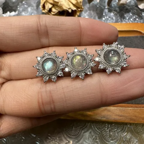 Bracciale di Perline in Pietra Naturale e Rame ciondolo Girasole di Cristallo Gioielli di Moda di Lusso Leggero Regalo per Donne