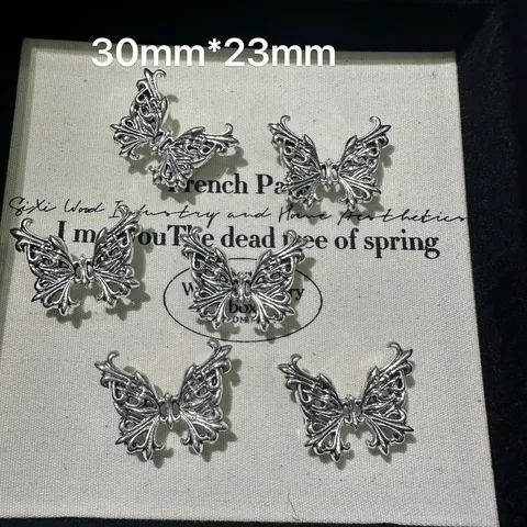 Accessori per Gioielli DIY in Argento Tibetano Stile Vintage Chiang Mai Farfalla Corona Lega Metallo Ciondoli
