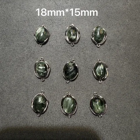 Accessori per Forniture di Gioielli DIY Cabochon in Pietra Naturale Cristallo Intarsiato in Rame Vintage
