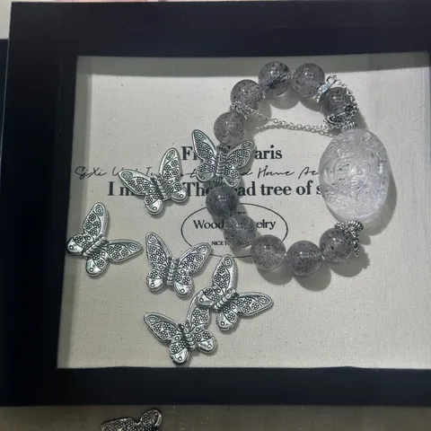 Perline Distanziatrici a Farfalla in Lega di Argento Tibetano Cappucci di Fiori Reperto per Gioielli DIY Accessori Vintage