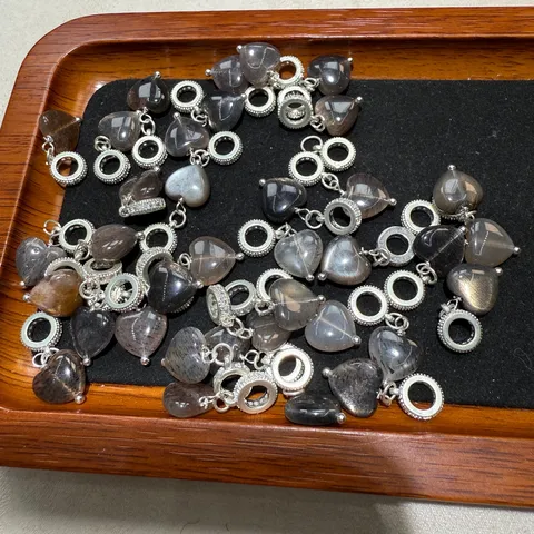 Ciondolo in Cristallo Naturale Pietra di Luna Accessorio per Gioielli Intagliato in Cristallo Curativo Ciondolo fai da te per la Creazione di Gioielli da Donna