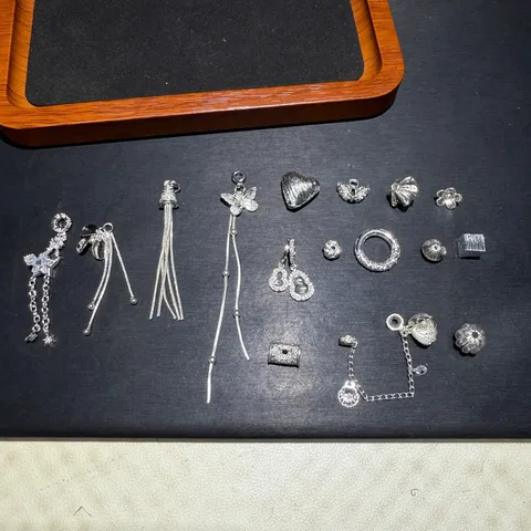 Perline Distanziatrici DIY in Argento Sterling 925 Vintage Ciondoli con Nappa Ciondoli per Creazione di Gioielli Braccialetto
