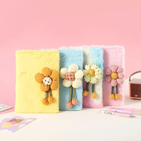 Taccuino In Peluche Morbido Carino Diario Girasole Agenda Estetica Studenti Copertina Morbida Giornale Di Scrittura Regalo Per Scuola Ufficio