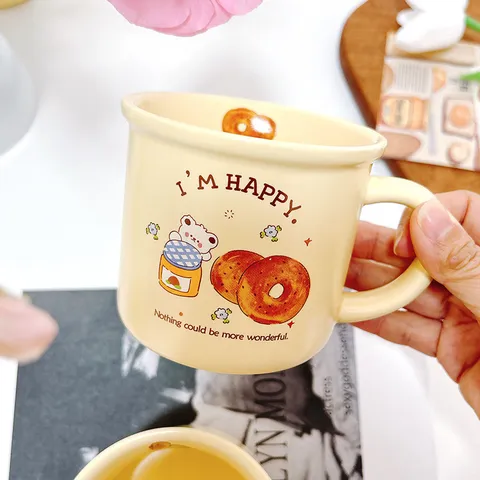 Ins Schattige Cartoon Beer Keramische Mok Met Handvat Koffie En Melk Kop Voor Thuis Dagelijks Gebruik Vrouwen En Studenten Cadeau