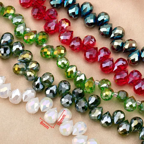 Faceted Crystal Glass Loose Beads AB Color DIY Spacer Beads For Bracelet Necklace Car Hanging Jewelry Making Craft