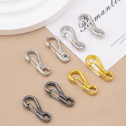 Zinc Alloy Mini S Shape Spring Snap Hook DIY Jewelry Accessories Multipurpose Small Spring Buckle Fastener Findings