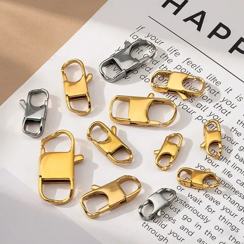 Roestvrij Staal Vierkante Verbindingssluiting DIY Sieraden Onderdelen Voor Armband Ketting Maken Goud en Staal Kleur