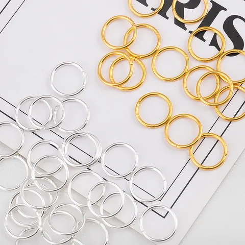 Gold and Silver Mixed Open Jump Rings C Rings DIY Handmade Jewelry Findings Connector Materials for Necklace Bracelet Making