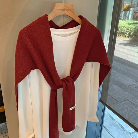Unisex Invierno 100% Lana Chal Bufanda Moda Color Sólido Jacquard Casual Cálido Poncho Envolvente