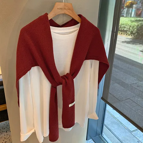 Unisex Invierno 100% Lana Chal Bufanda Moda Color Sólido Jacquard Casual Cálido Poncho Envolvente