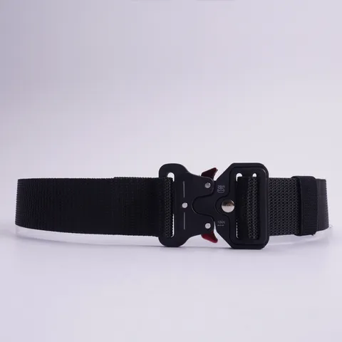 Cinturón Táctico de Nailon para Hombre Hebilla Metálica de Liberación Rápida Cinturón de Lona Tejida Informal para Deportes al Aire Libre Pantalones de Moda