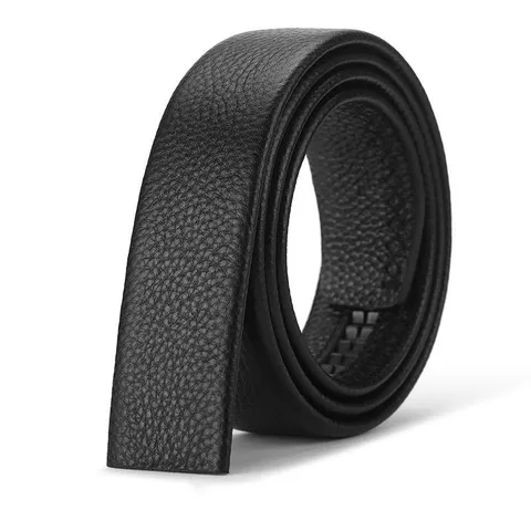 Cinturón de Negocios Casual para Hombre Hebilla Automática Cuero de Vaca de Primera Capa Correa de Cinturón Color Sólido Moda
