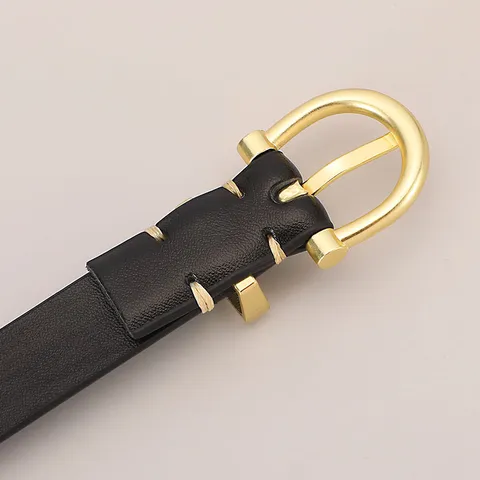 Cinturón de Cuero PU para Mujer Minimalista Hebilla de Pin Cinturón de Cintura Casual Color Sólido Vestido Vaqueros Accesorios de Moda