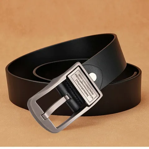 Cinturón de Cuero de PU para Hombre Cinturón Casual de Negocios Con Hebilla de Perno de Aleación Cinturón Vintage Versátil para Pantalones de Hombre