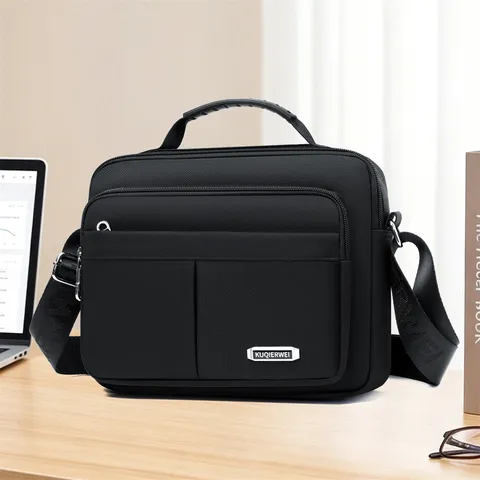 Herren Lässige Oxford-Gewebe Umhängetasche Große Kapazität Mehrschichtige Schultertasche Wasserabweisende Handtasche Für Reisen Business