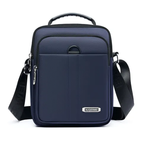 Herren Business Commuter Oxford-Gewebe Umhängetasche Wasserabweisend Vertikale Kleine Schultertasche Handheld Messenger Tasche Für Den Täglichen Gebrauch