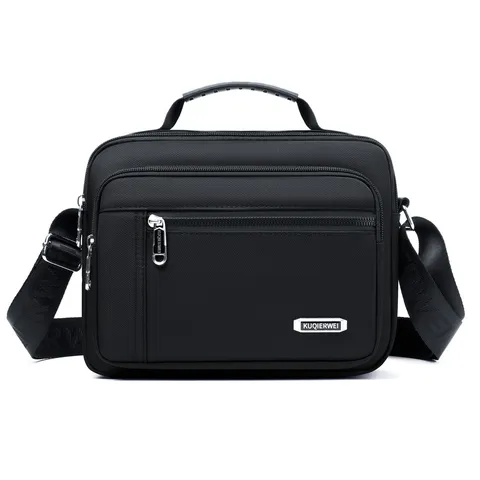 Herren Oxford Gewebe Vertikale Umhängetasche Mehrschichtige Wasserfeste Schulterhandtasche Business Casual Messenger Bag Für Reisen