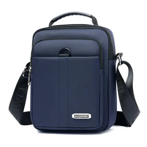 Herren Business Commuter Oxford-Gewebe Umhängetasche Wasserabweisend Vertikale Kleine Schultertasche Handheld Messenger Tasche Für Den Täglichen Gebrauch
