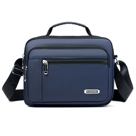 Herren Oxford Gewebe Vertikale Umhängetasche Mehrschichtige Wasserfeste Schulterhandtasche Business Casual Messenger Bag Für Reisen