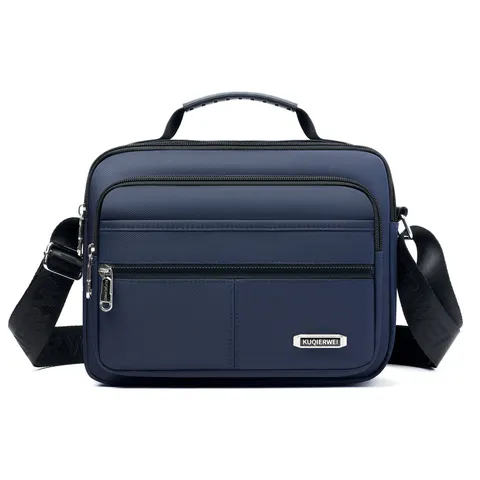 Herren Oxford Umhängetasche mit mehreren Fächern Wasserabweisende Casual Messenger Bag für Geschäftsreisen Handtasche mit großer Kapazität