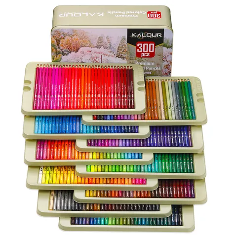 Matite Colorate a Base Olio Professionali Scatola di Latta Set Disegno Artistico Nucleo Morbido Forniture per Pittura