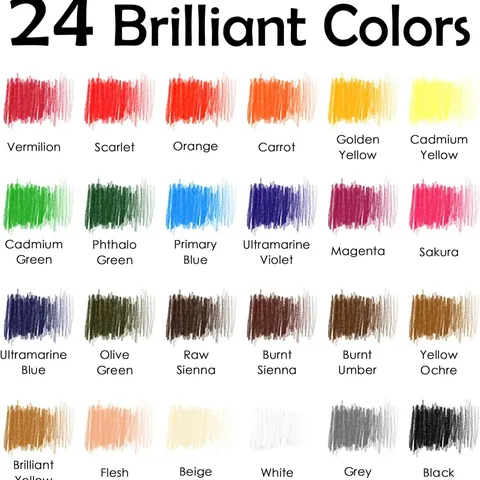 Professional Wood Colored Pencils Set Assorted Colors For Artist Drawing Sketching And Painting Art Supplies