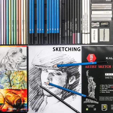 Professional Wood Colored Pencils Sketching Drawing Art Supplies Kit For School Students And Artists