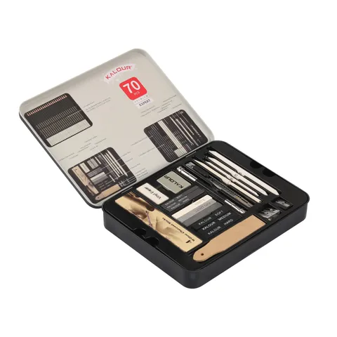 Set di Matite per Schizzi e Disegno Professionali Forniture d'Arte Con Scatola di Metallo per Artista Disegno Pittura