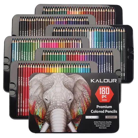 Set Di Matite Colorate Professionali Base Oleosa Mina Morbida Materiali D Arte Scatola Di Metallo Per Disegno E Colorazione