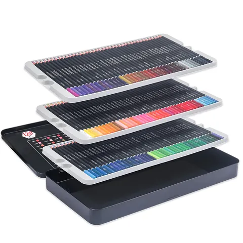 Professional Oil-Based Colored Pencils Set Metal Box Wooden Pencils For Art Drawing Sketching Stationery Supplies