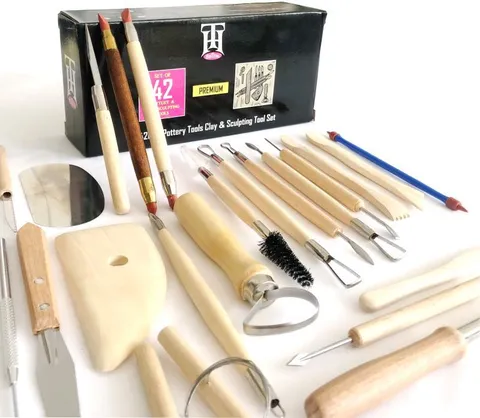 Professional Pottery Clay Carving Tools Set Stainless Steel Wood Handle DIY Sculpting Toolkit For Ceramic Art Craft
