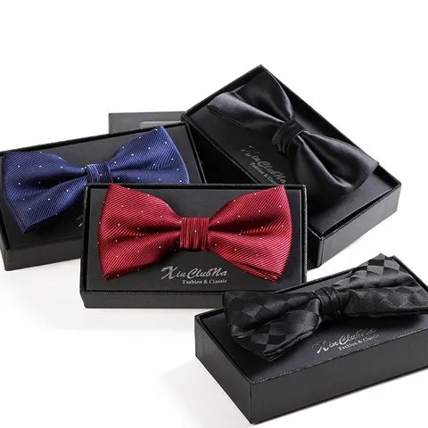 Herren Polyesterseide Lässige Fliege Geometrischer Druck Halsbekleidung Bräutigam Hochzeit Fliege Geschenkbox Set