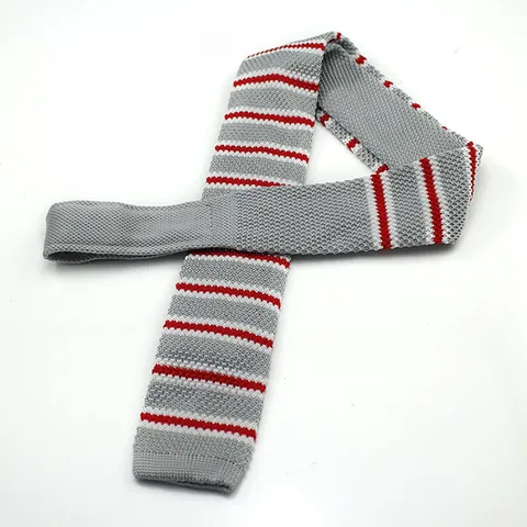 Herren Gestrickte Krawatte Mode Gestreift Jacquard Flach Kopf Krawatte Business Formeller Anlass Halsbekleidung
