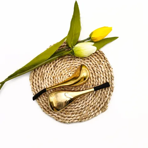 Facial Ice Globes Roller Stainless Steel Cold Compress Cooling Massage Sticks For Eye Face Skin Care Beauty Tool Golden