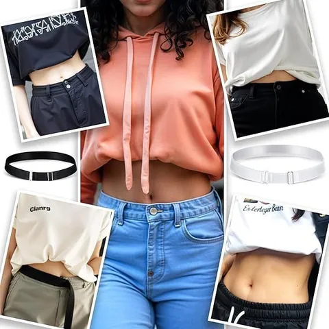 Ceinture Élastique pour Femme Minimaliste Couleur Unie Polyvalente Invisible Ceinture Extensible Boucle en Alliage Accessoires de Mode